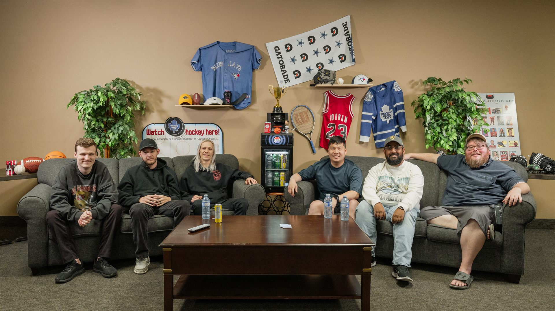 Sofa Kings sports podcast production set